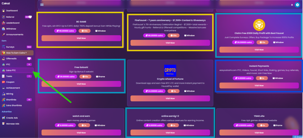 Extra Pay-to-Click (PTC)