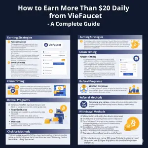 How to Earn More Than $20 Daily from VieFaucet - Complete Guide