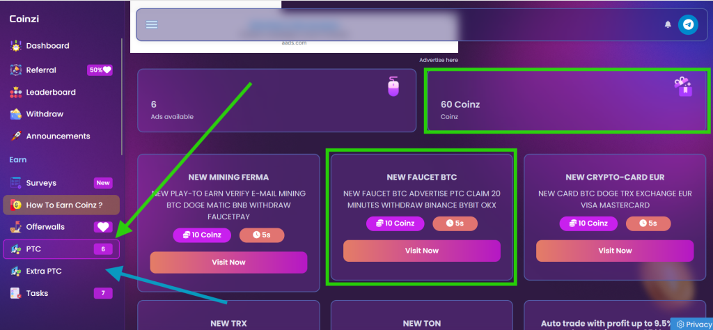Pay-to-Click (PTC) Activities
