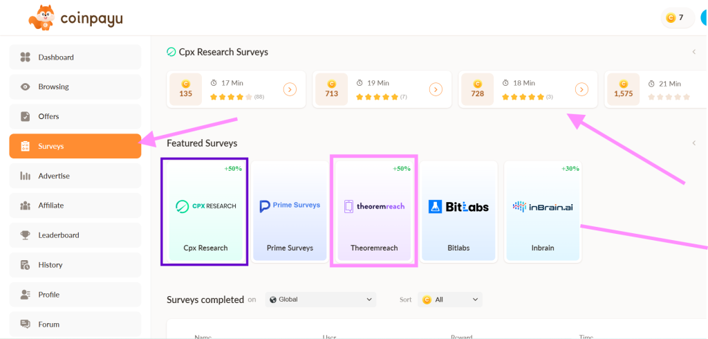 Earn From Survey In CoinPayu