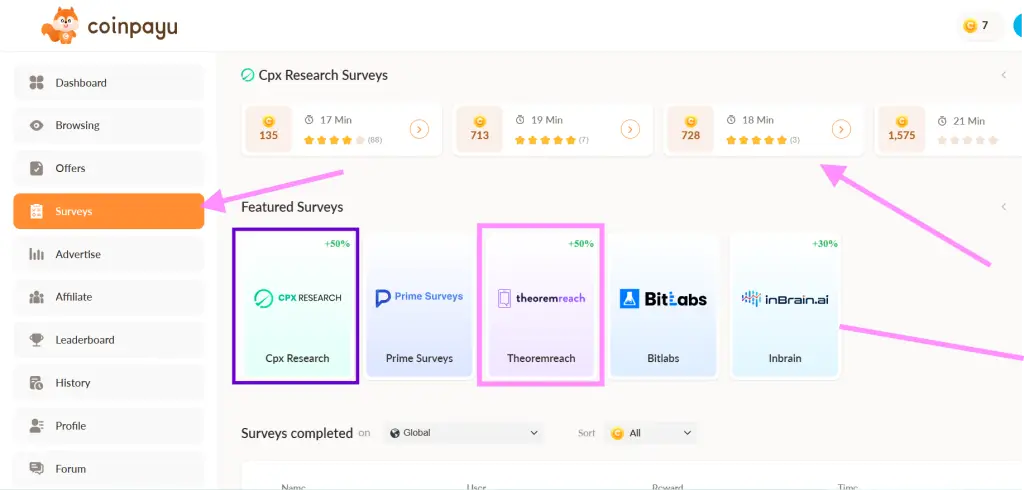 Earn From Survey In CoinPayu