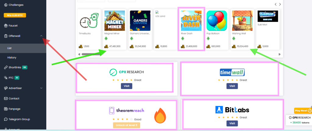 Surveys and Offers