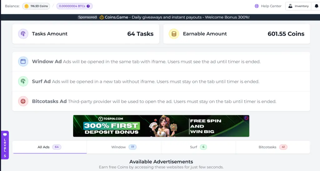  Pay-to-Click (PTC) Advertisements