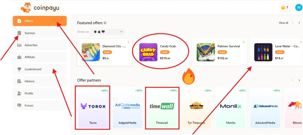 Earn From Offers In CoinPayu