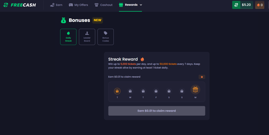 Daily Bonus Ladder & Streaks